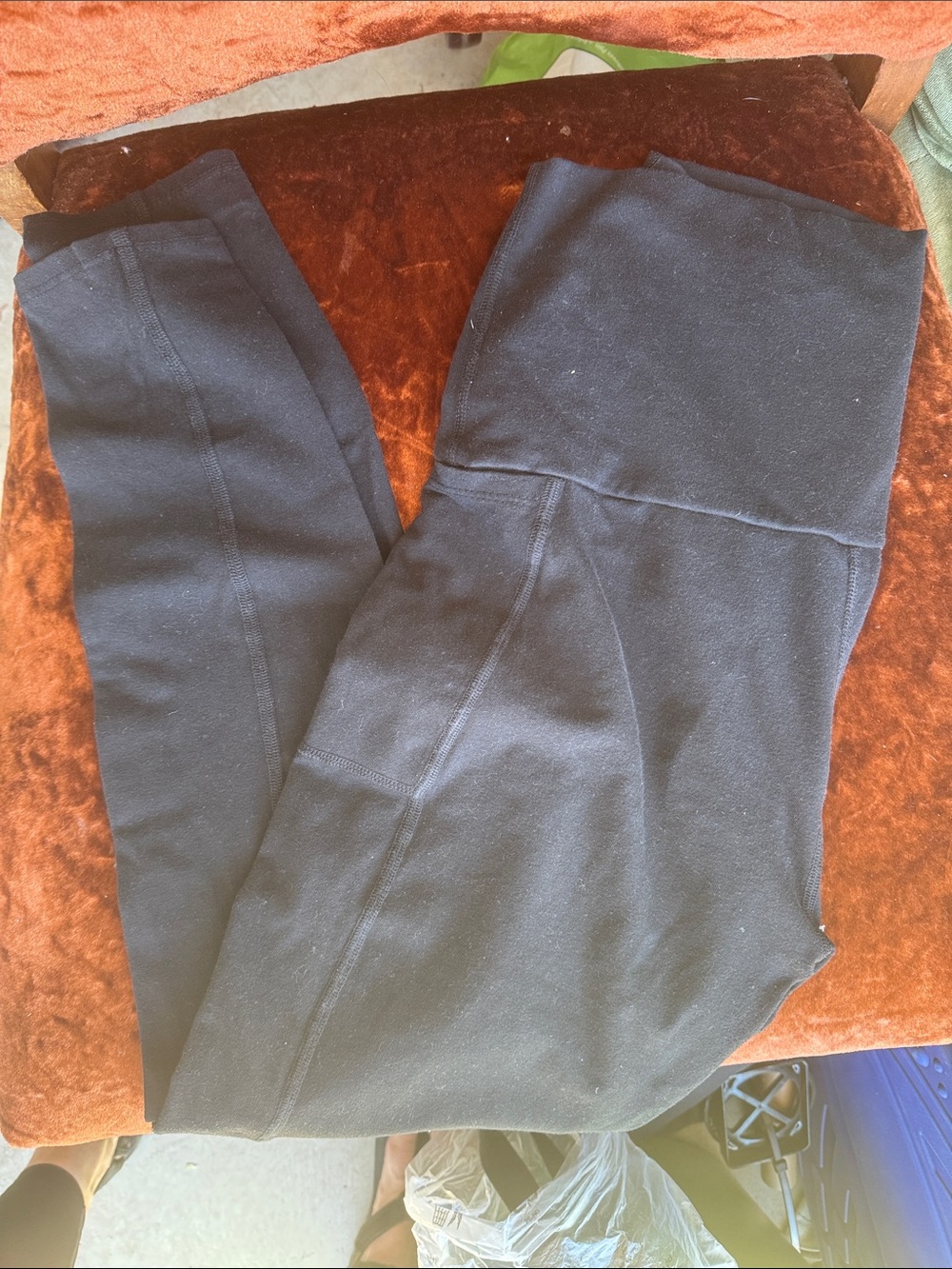 Purakai Organic Cotton Black High-Waist Leggings
